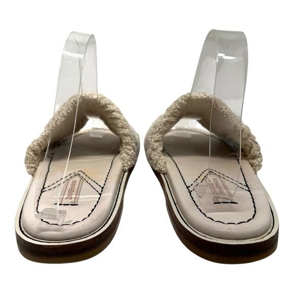 Zimmermann White Chubby Terry Towel Recreation Slides Slip On Sandals Women’s 38 - Picture 8 of 16